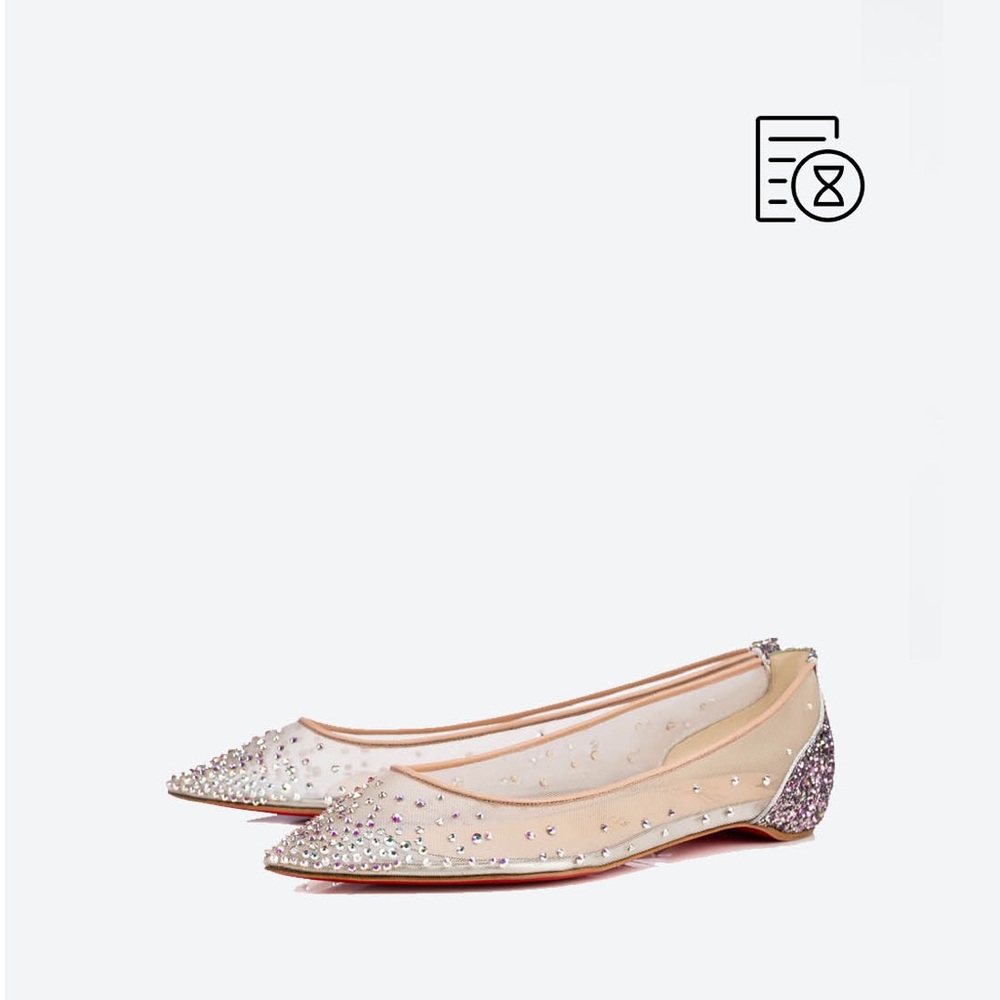 Elegant Crystal Embellished Flats